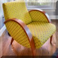 F01. Aida Diseno Gabriel Teixido lime yellow chair. 32"h x 26"w x 30"d 